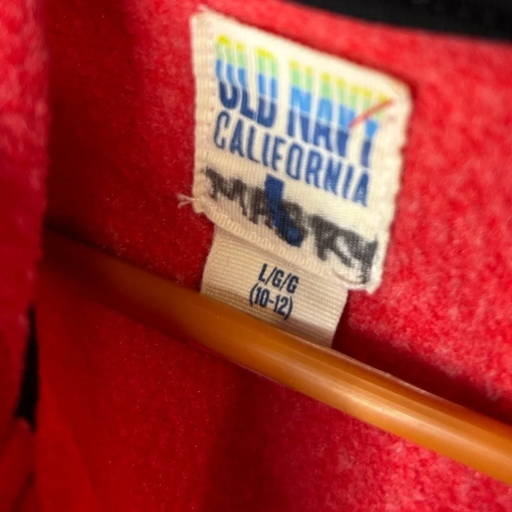 082. Old Navy Boys Red Full Zip Hoodie